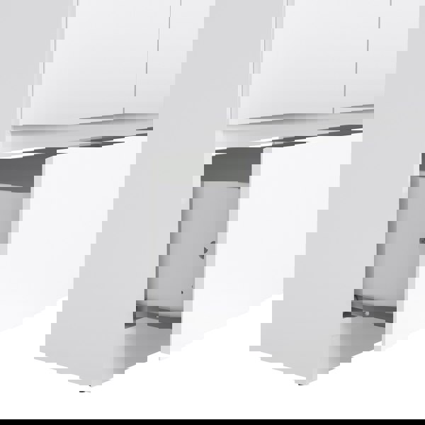 Furniture To Go Naia Wardrobe with 2 doors + 1 drawer in White High Gloss