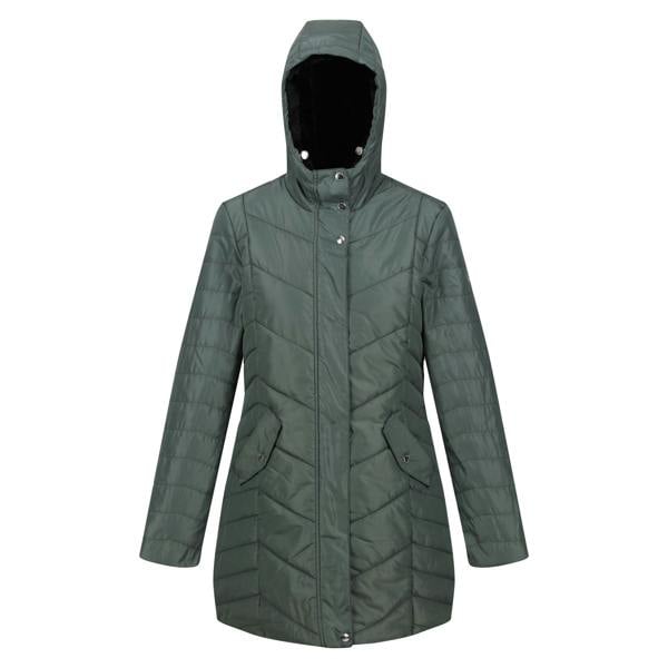 Regatta Womens/Ladies Panthea Insulated Padded Hooded Jacket - Dark Forest Green - 