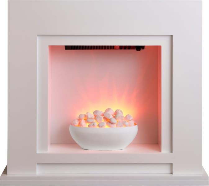 Sureflame Mondrian Electric Fireplace Suite in White
