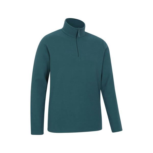 Mountain Warehouse Mens Camber II Half Zip Fleece Top - Petrol - 