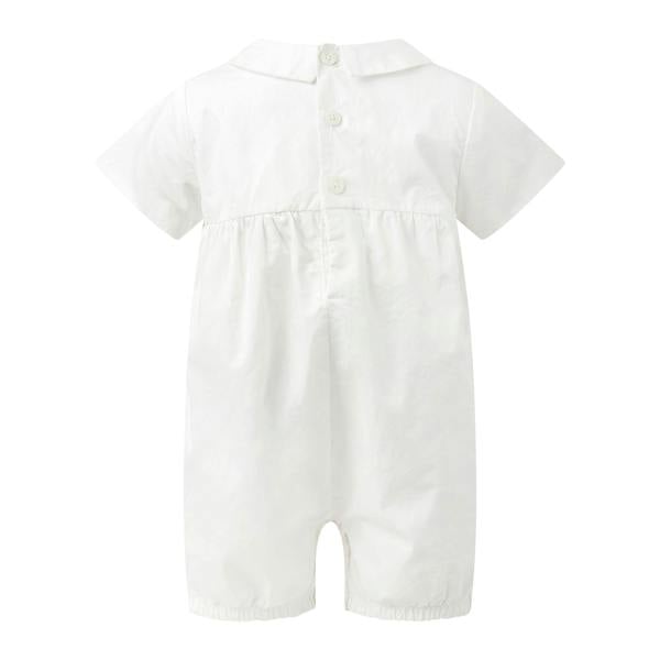 Rachel Riley Classic Pintuck Romper & Bonnet