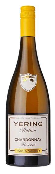 Yering Station Chardonnay Reserve wine bottle on a white background