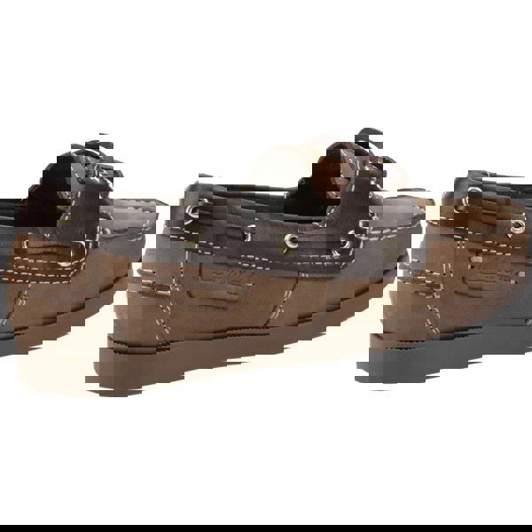 Cotswold Waterlane Leather Women's Taupe/Brown Boat Shoes