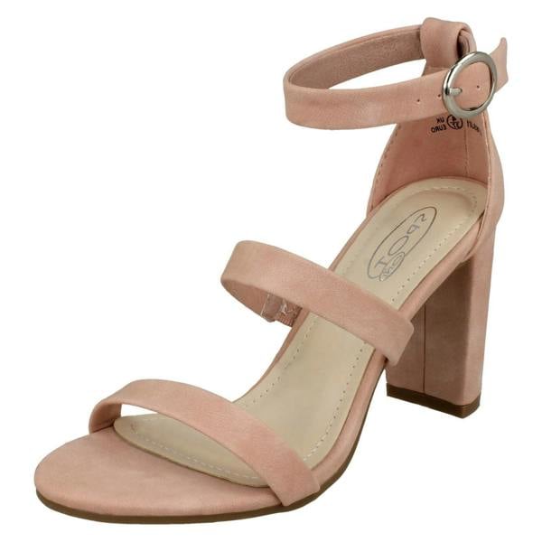 Spot On Ladies Spot On Double Strap High Heel Sandals