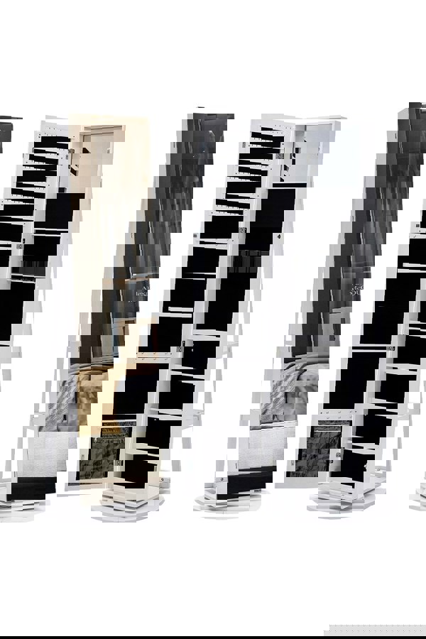 Living and Home 360°  Rotating Jewelry Cabinet With Mirror 156CM High,Large Capacity Floor Standing Jewelry Organizer