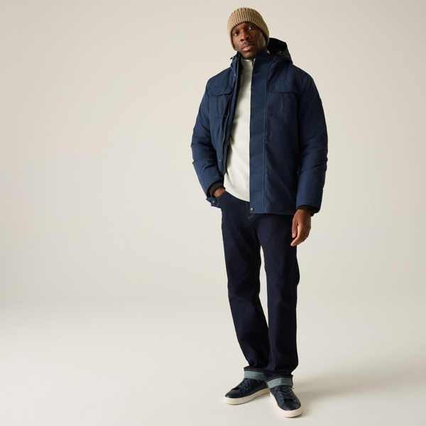 Regatta Mens Eamont Insulated Waterproof Jacket - Navy/Black
