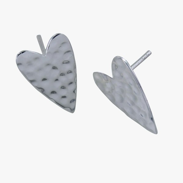 Big Love Sterling Silver Heart Stud Earrings - Reeves & Reeves