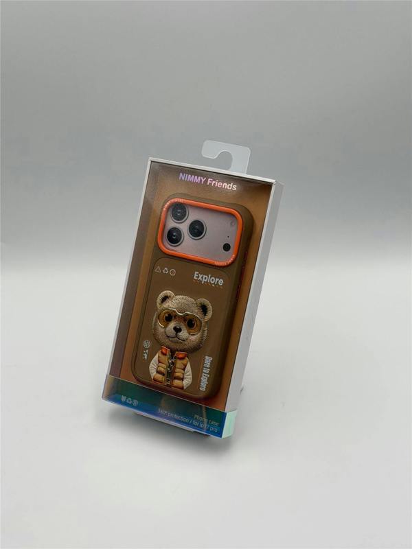 Nimmy Friends Nimmy Cool & Cute 2.0 Bear Case with MagSafe for iPhone 17 Pro 6.3" Brown Orange - N-KMLL-IP17-PRO-011-B