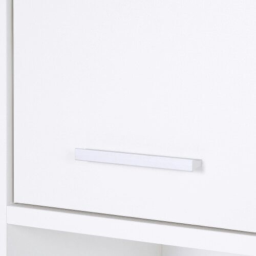 Wyld Haus Ridila Tall Storage Cabinet With Adjustable Shelves For Bathroom Or Hallway Use White