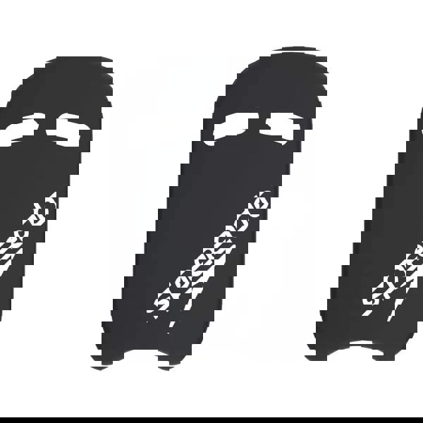 Black Speedo kickboard with white logo, grip holes for kick technique