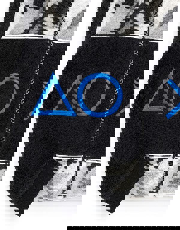 PlayStation Boys Grey Camo Print Controller Symbols Onesie