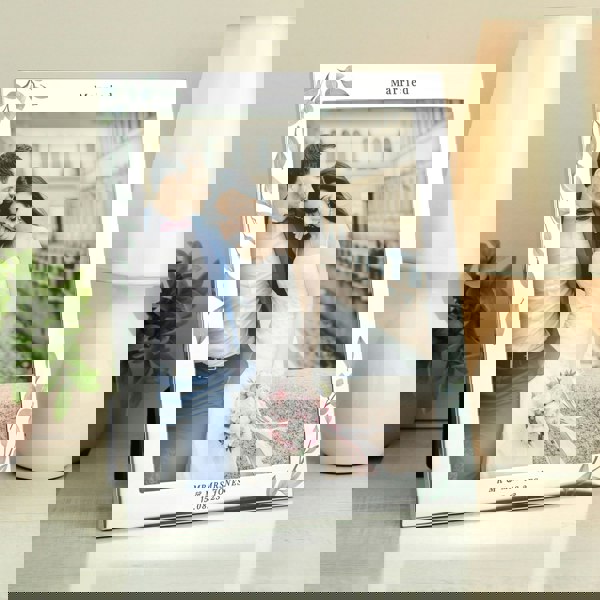 Personalised Memento Company Personalised Wedding 10x8 Silver Photo Frame