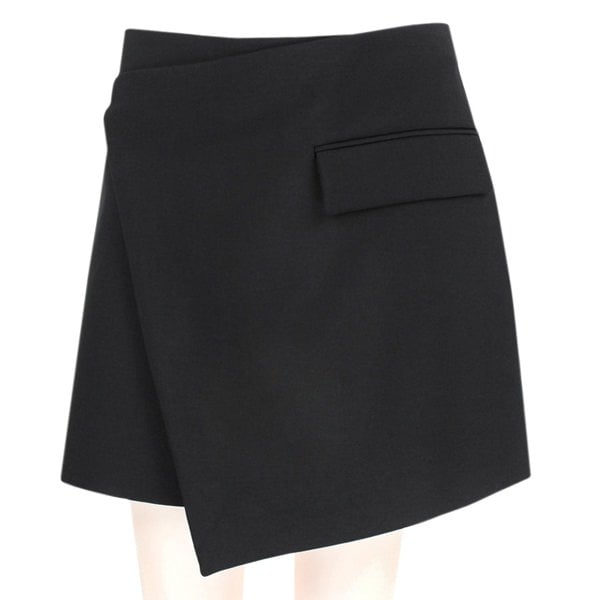 A Stella McCartney wrap mini skirt in a wool and mohair blend fabric