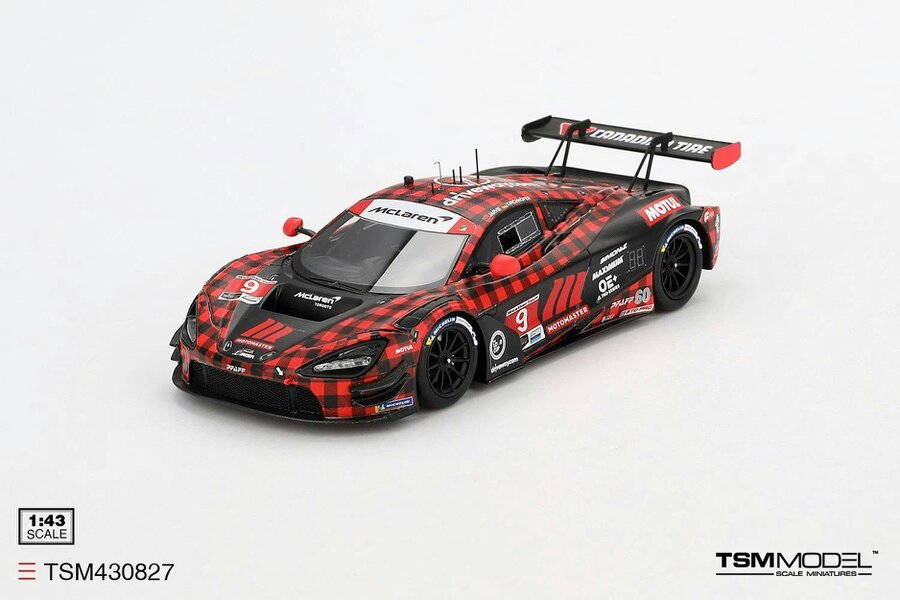 MCSlots McLaren 720S GT3 Evo #9 PFAFF Motorsports Plaid 2024 IMSA Chevrolet Grand Prix 1:43 Scale TSM430827