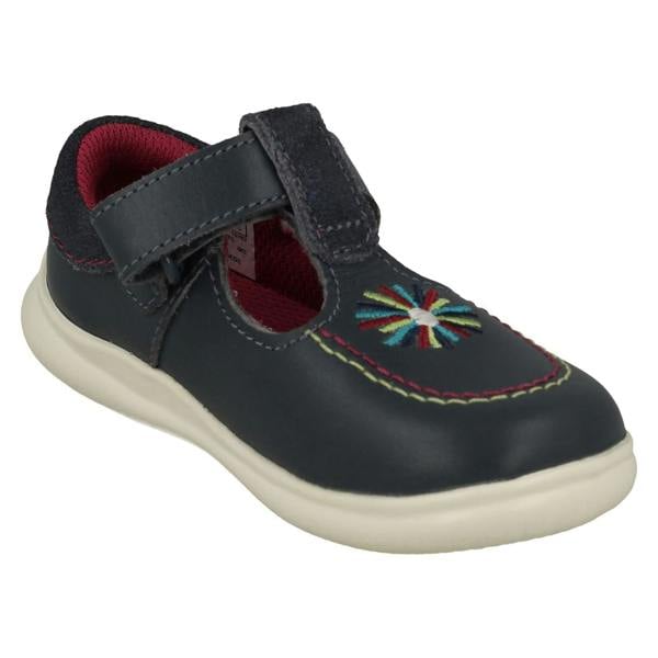 Clarks Girls Clarks Embroided Detailed T-Bar Shoes Crest Prom