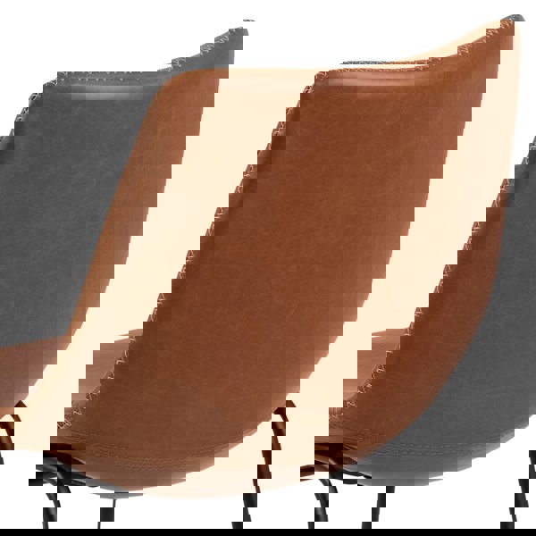 Furniture To Go I_Oregon Dining Chair In Brown with Cream Stitching Set of 2