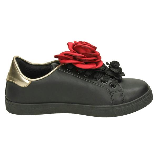 Spot On Ladies Spot On Big Flower Trim Pumps