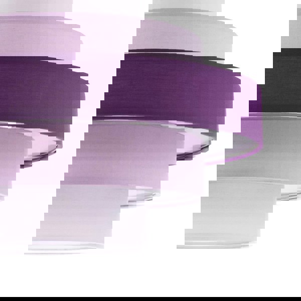 Five Tier Pendant Shade with Various Purple and Lilac Cotton Rings Image 4