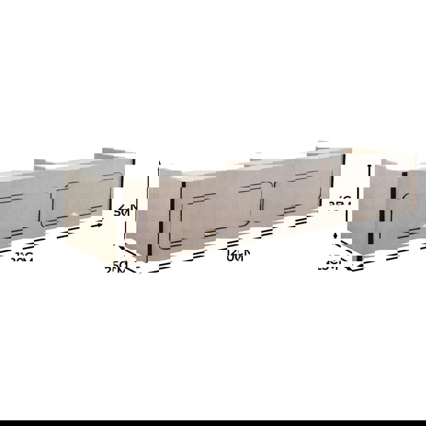 Monstershop Overhead Camper Cabinet With Black Trim – 120cm x 25cm x 25cm