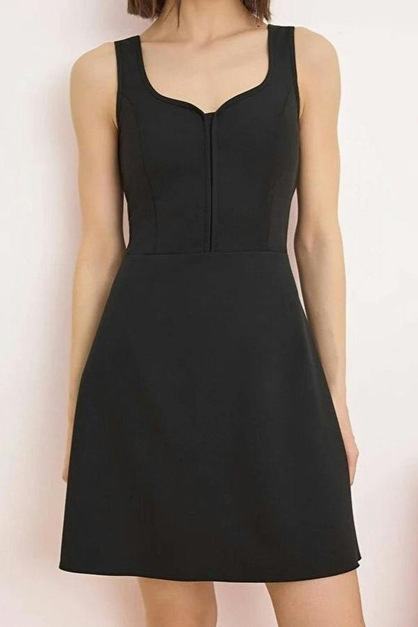 WOVCOR A-Line Short Stretch Woven Dress