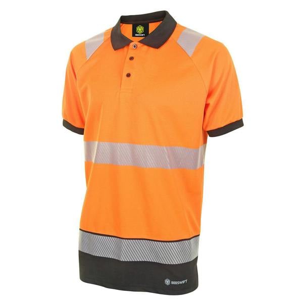 Class 2 High Visibility Polo Shirt – Segmented Tape, Breathable Bird Eye Fabric (EN ISO Certified) - Hi-Vis Trousers