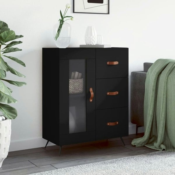 Berkfield Sideboard Black 69.5x34x90 cm Engineered Wood