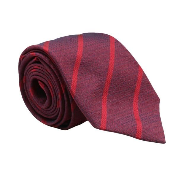 Dunhill subtle repeated d patterned striped silk tie