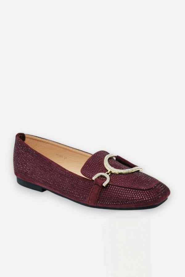 Crystal Imperial Suede Loafers Limited Edition Burgundy, capturing crystal Embellished
