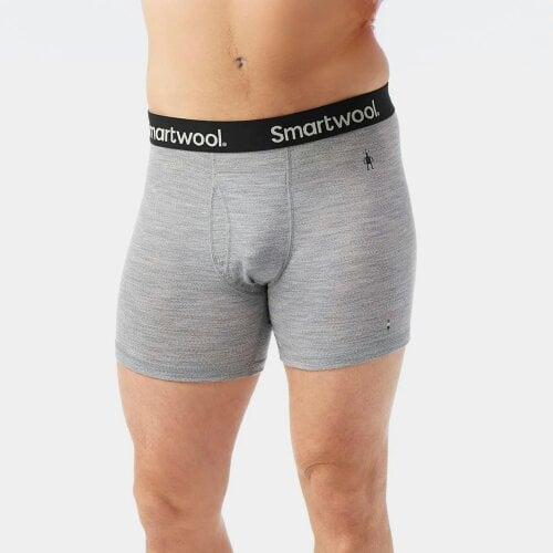 Smartwool Mens Merino Boxer Brief Boxed Underwear Travel Base Layer Black