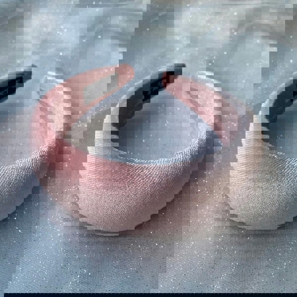 padded headband velvet pink