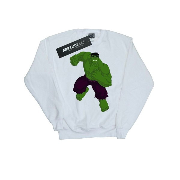 Marvel Boys Hulk Pose Sweatshirt - White