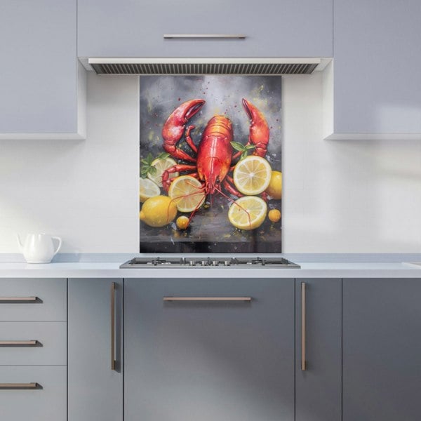 Warren Reed - Designer Lobster And Lemons Kitchen Splashback