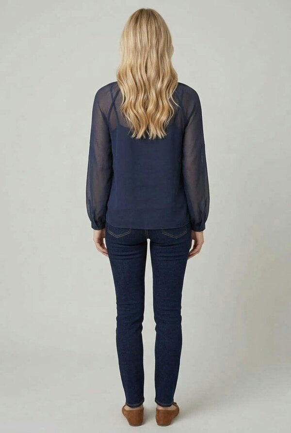 Izabel London Sheer Sequin Embellished Blouse