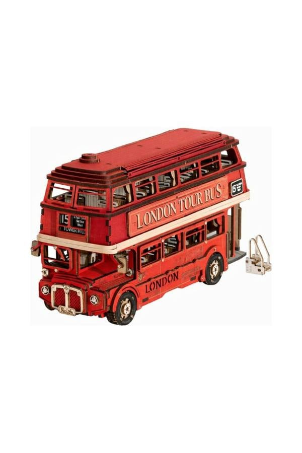 Dyzi 245 Piece London Tour Bus 3D Wooden Puzzle Model Kit