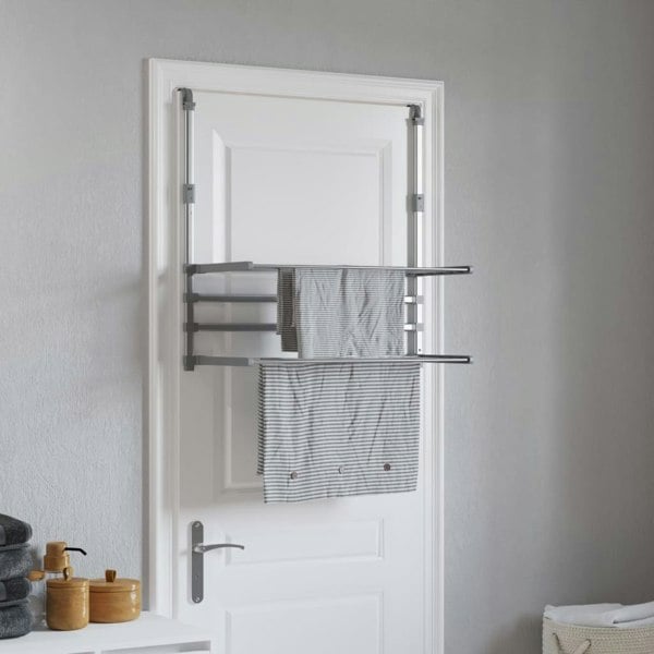 Berkfield Drying Rack for Balcony 89x25x(60-95) cm Aluminium
