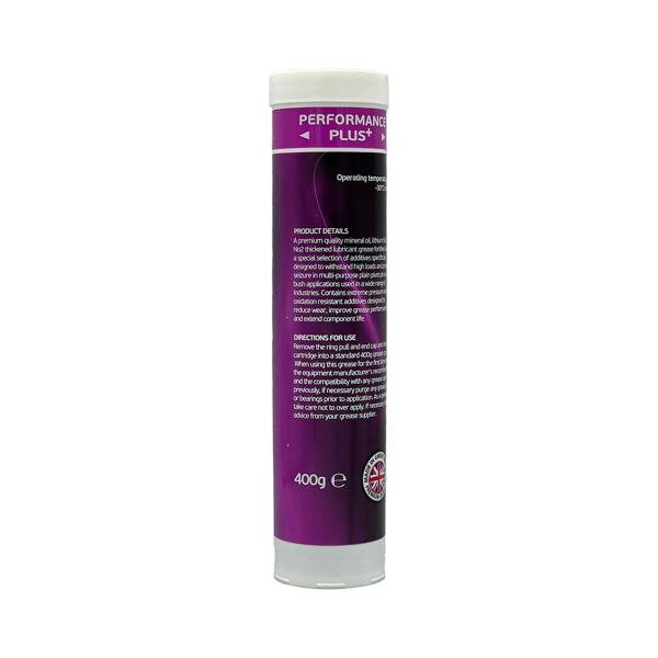 SYNTOL Pin & Bush Grease Cartridge 400g Heavy-Duty Lithium Grease with PTFE, NLGI No.2, -30°C to +140°C
