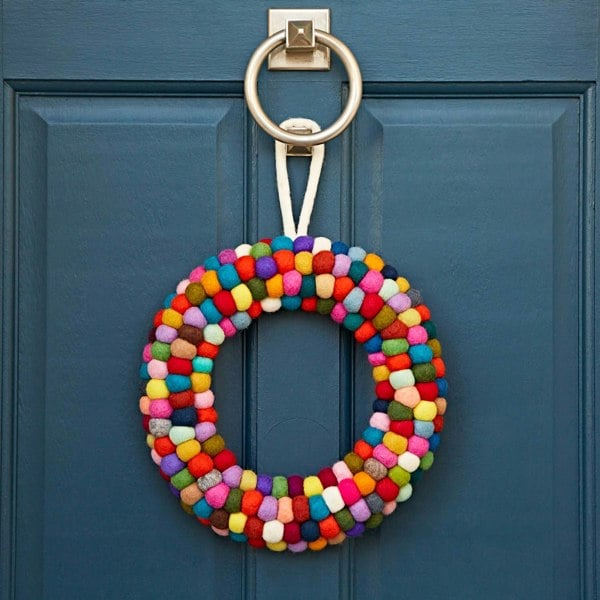 Paper High Felt Multicoloured Wreath