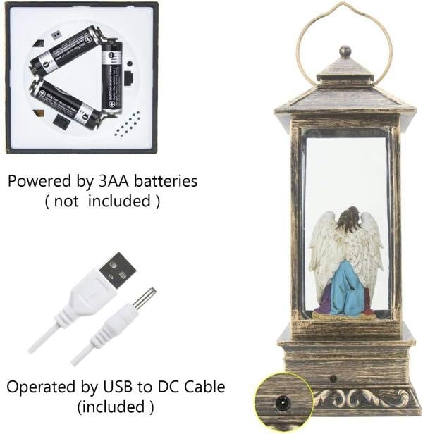 25cm Festive Nativity LED Lantern with Swirling Glitter for Seasonal Home Decor image 8