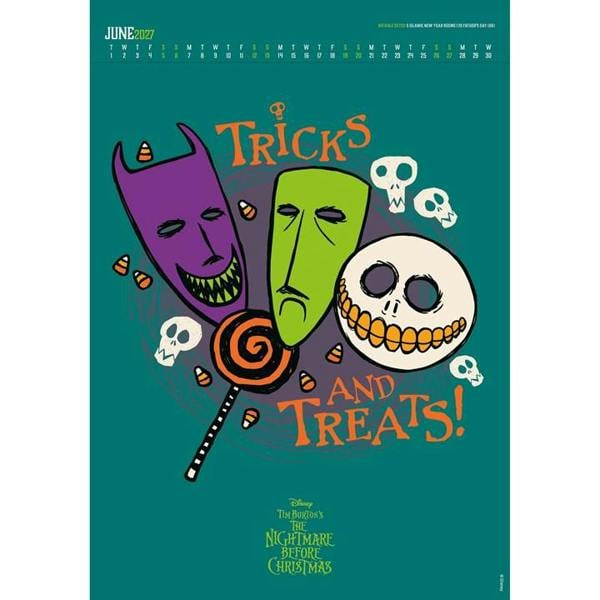Disney, Nightmare Before Christmas Collector's Edition A3 Calendar 2027, Wall Calendars, Month To View, Entertainment, Gift
