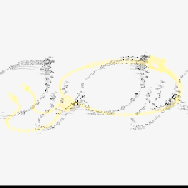 Swarovski Matrix Gold Tone Plated Caramel Zirconia Tennis Bracelet 5730699