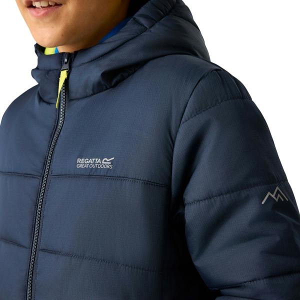 Regatta Childrens/Kids Lofthouse Plain Padded Jacket - Navy/Wild Lime - 