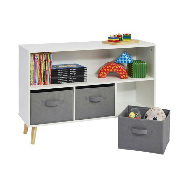 Liberty House Toys Kids Storage Shelf and Fabric Storage Bins