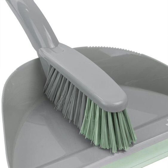 JVL Dust Pan And Brush Set - Grey