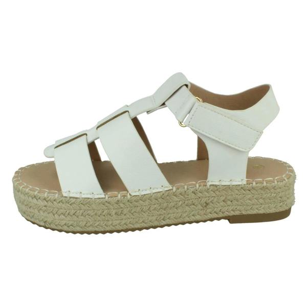 Down to Earth Ladies Down to Earth Gladiator Platform Espadrille with Ankle Strap F12084