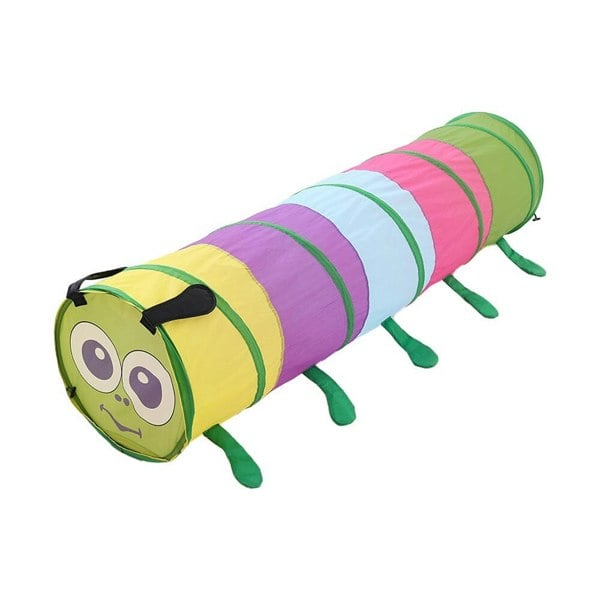 6FT Caterpillar Crawl Play Tunnel Pop-up for Kids Multicoloured Living and Home