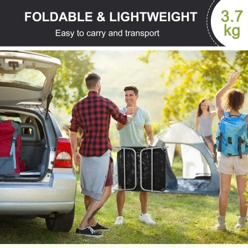 Bobobiy Outdoor Foldable Sun Lounger, Adjustable Backrest Garden Recliner Sun Lounger Chair with Headrest Pillow, Black