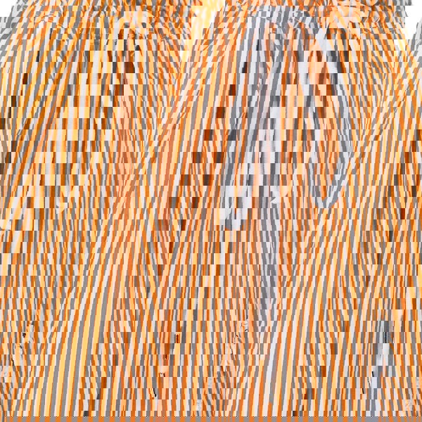 Jil Sander neon orange and white striped skirt in a regimental stripe pattern