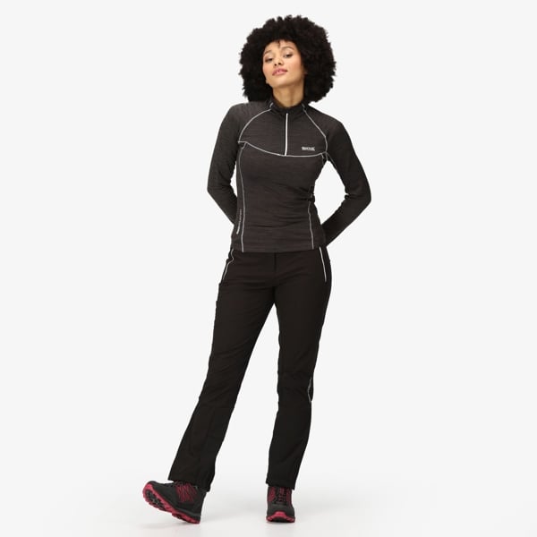 Regatta Yonder Half Zip Women's Quick Drying Running Fleece Top - Black