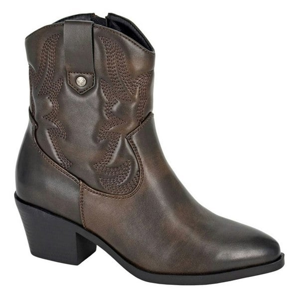 Cipriata Womens Bertilla Burnished Ankle Boots - Dark Brown