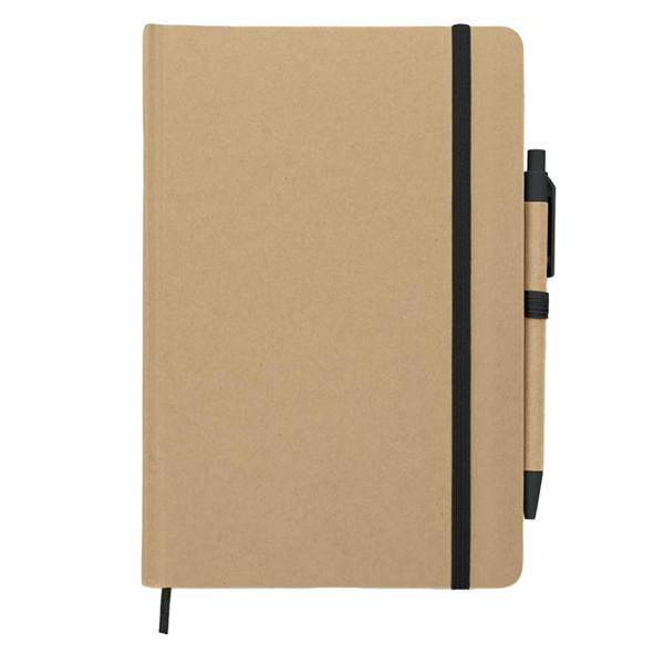 MidOcean Caratil Recycled A5 Notebook & Pen - Black - 